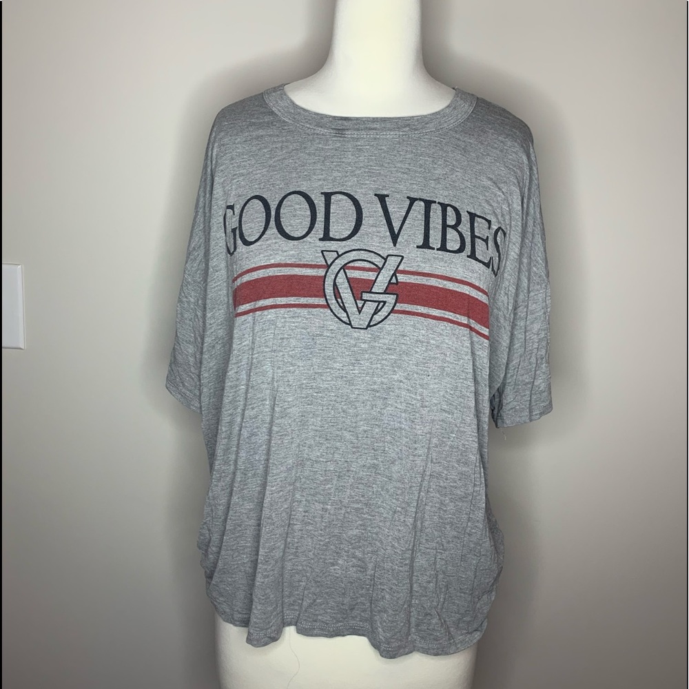 “Good Vibes” Grey Fashion Nova Top